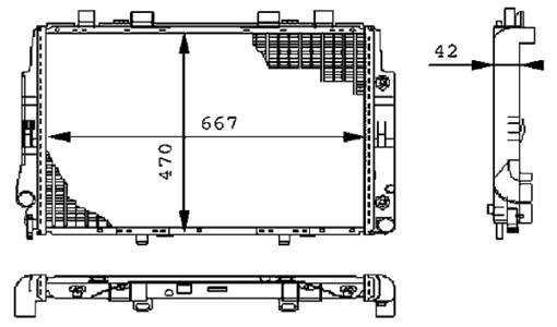 Mercedes Radiator (Auto Trans) 1405001403 - Behr Premium 376711171